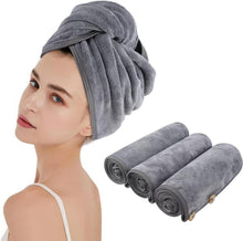Mikrofaser Haarturban mit Knopf - Schnelltrocknend & super saugfähig