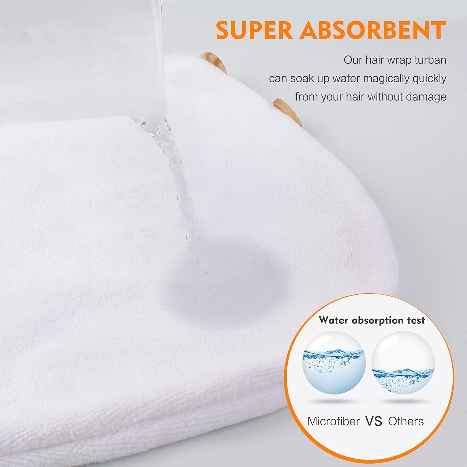 Mikrofaser Haarturban 3er Set saugfähig weich 25x65cm