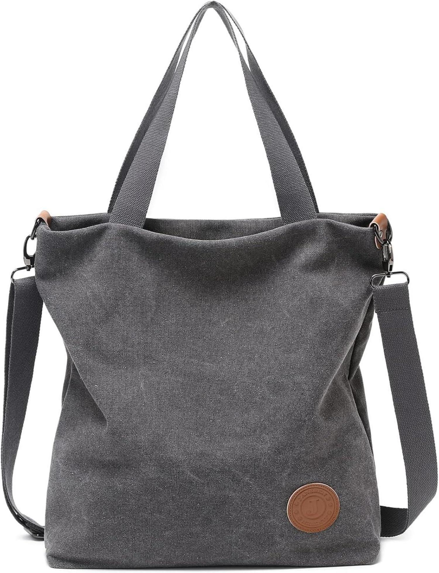 Canvas Schultertasche Damen Handtasche Groß Multifunktionale