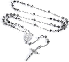 FaithHeart Rosenkranz Halskette mit Heiliger Benedikt Anhänger