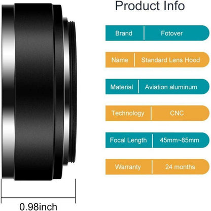 58mm Metall Standard Gegenlichtblende + Objektivdeckel