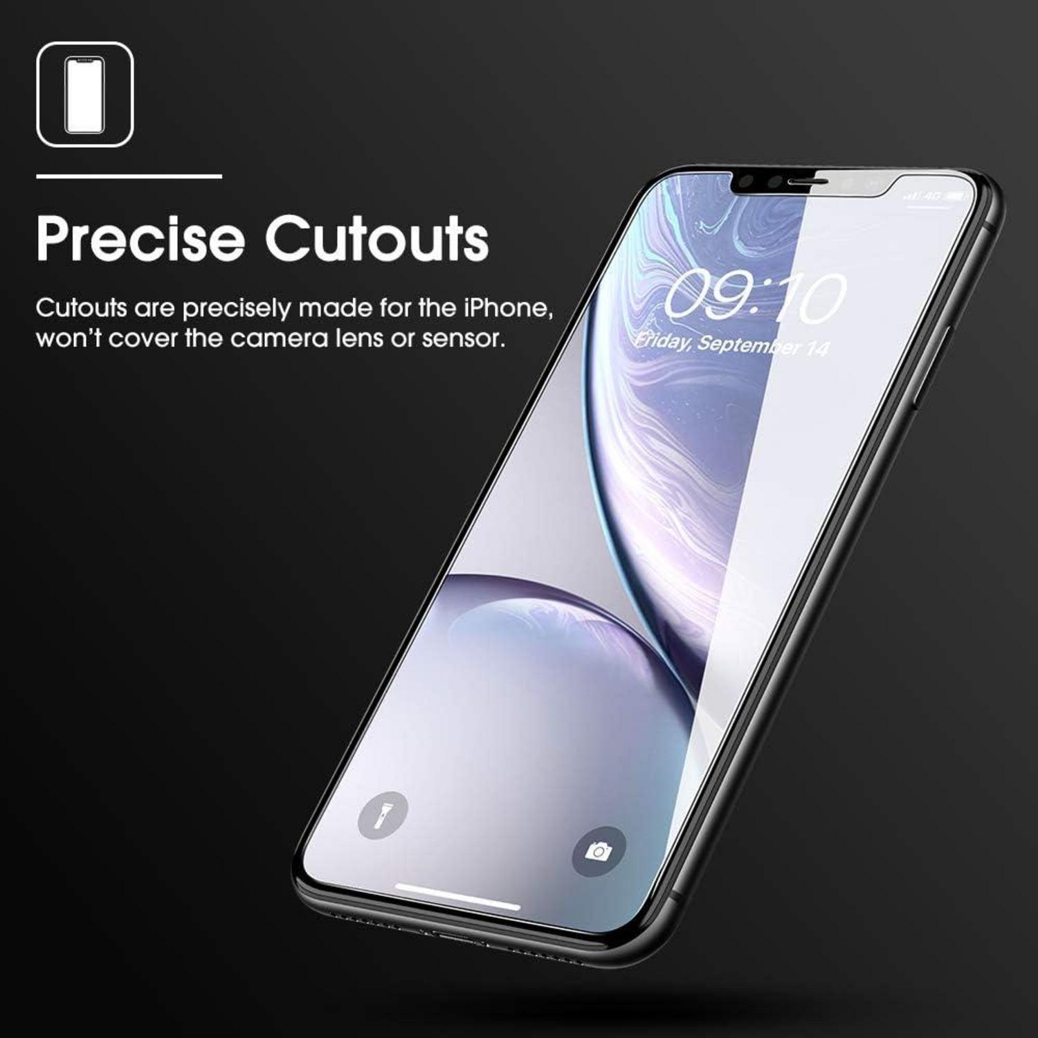 OMOTON Schutzfolie für iPhone 11/XR, 3 Stück, 9H Härte, Anti-Kratzen & Anti-Öl