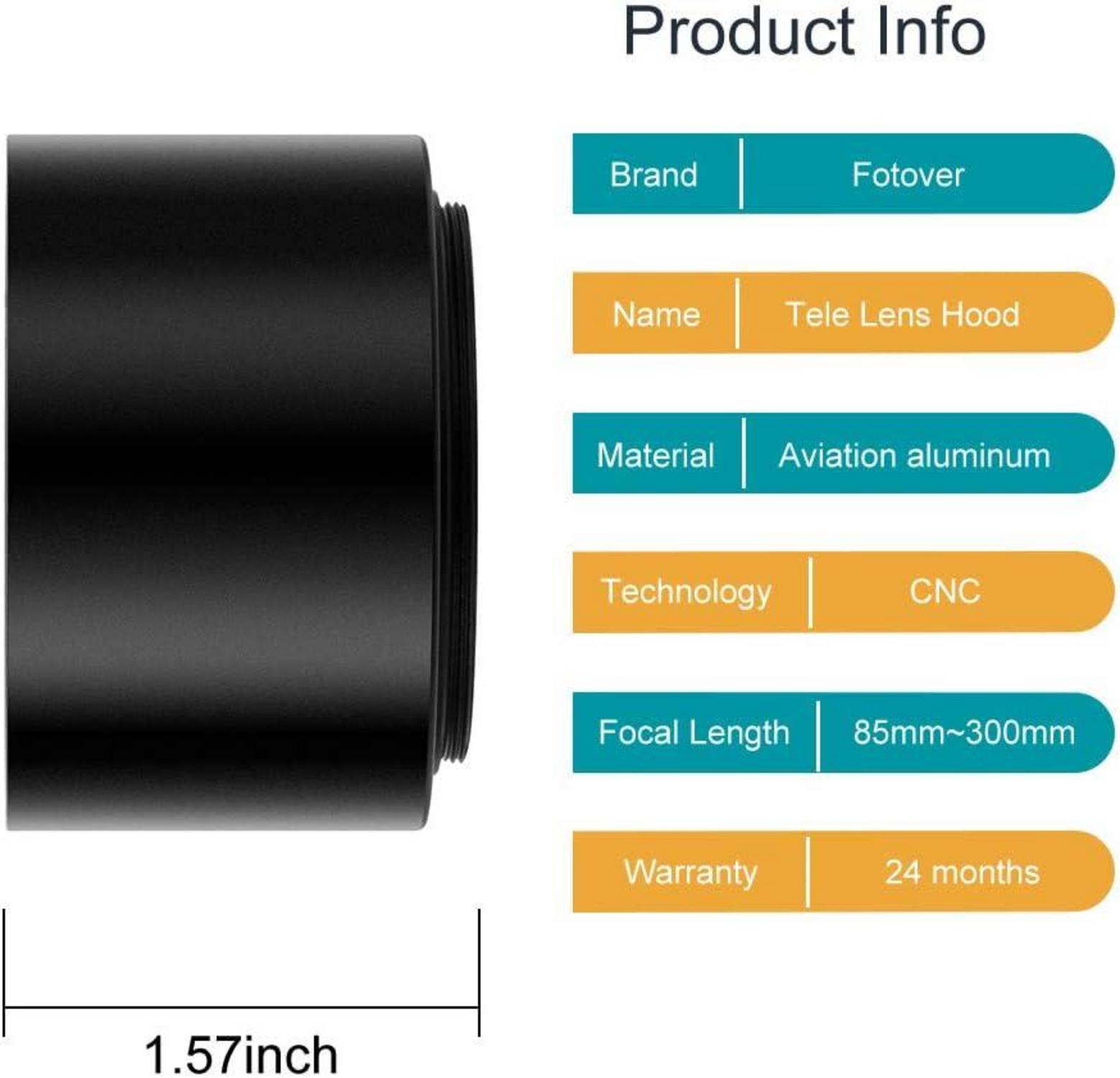 77mm Metall Tele Sonnenblende für Canon Nikon Sony Pentax Kamera
