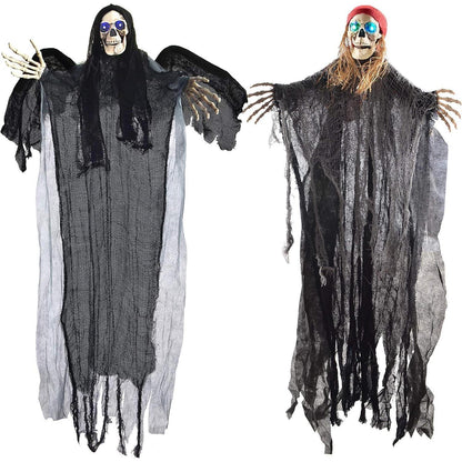 Halloween Skelett Geister Fliegender Sensenmann Pirat