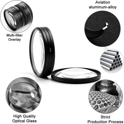 77mm Close-up Nahlinsen Filter Kit 4 Stück Makrolinsen Set