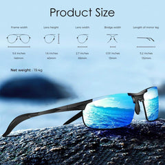DADA-PRO Sportbrille Herren Polarisiert UV400 Schutz Blau