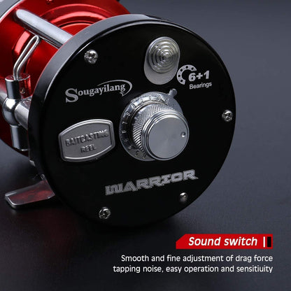 Sougayilang Warrior Baitcast Angelrolle Metallkörper 10kg Power