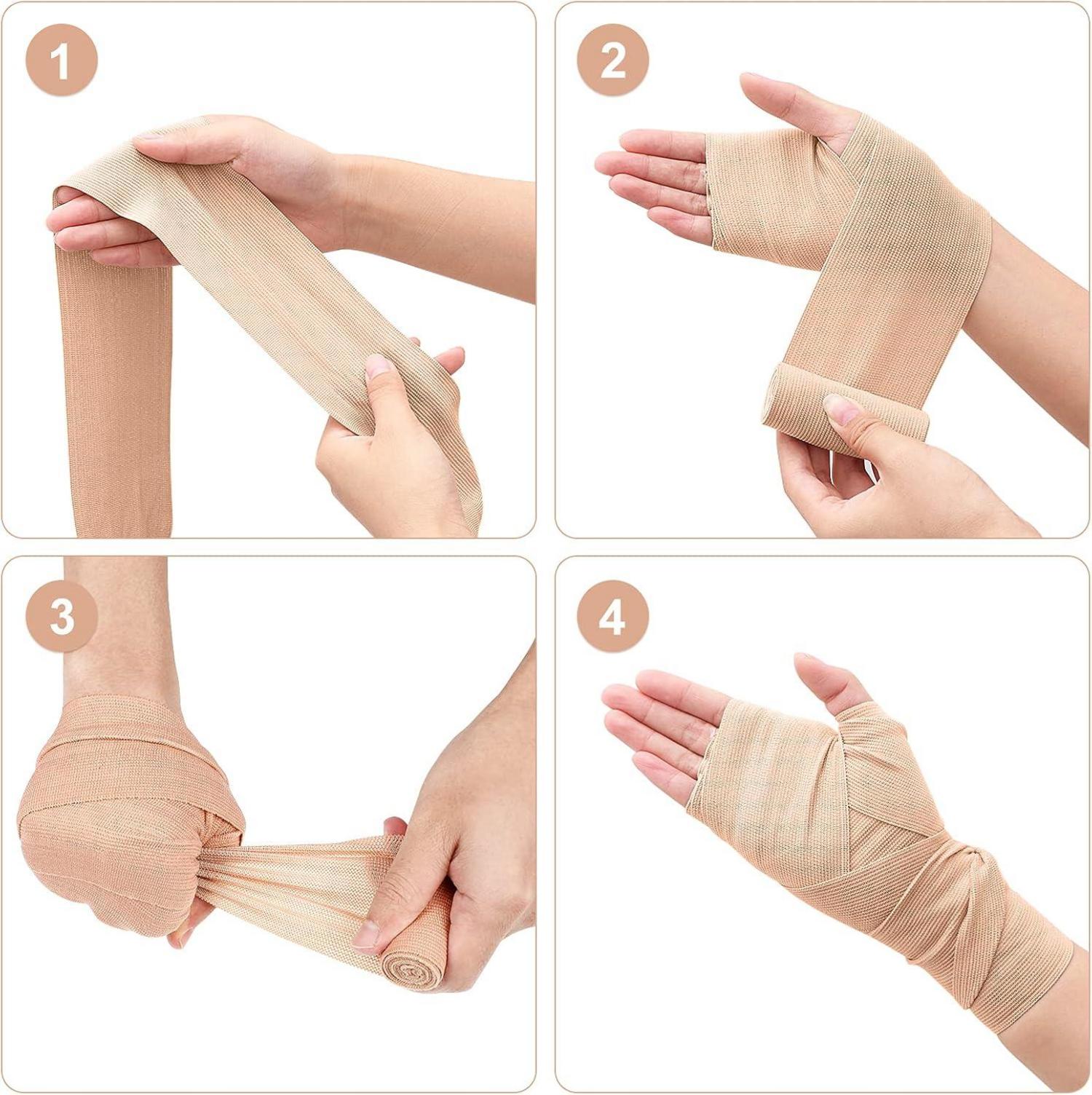 Healifty Elastischer Kompressionsverband mit Metallclips, 4
