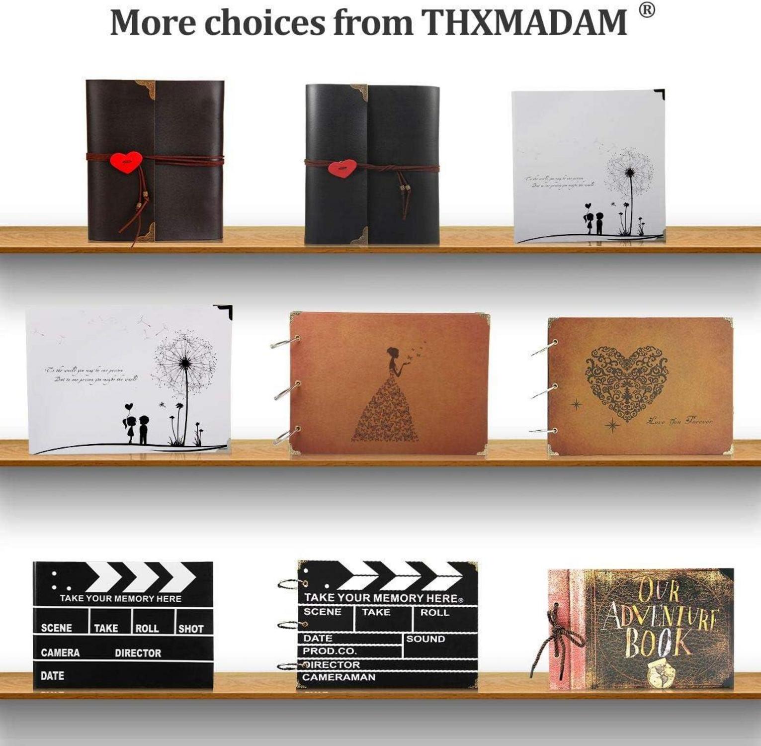 ThxMadam Fotoalbum Schwarze Papier Nachfüllseiten 27x24CM 20 Blatt
