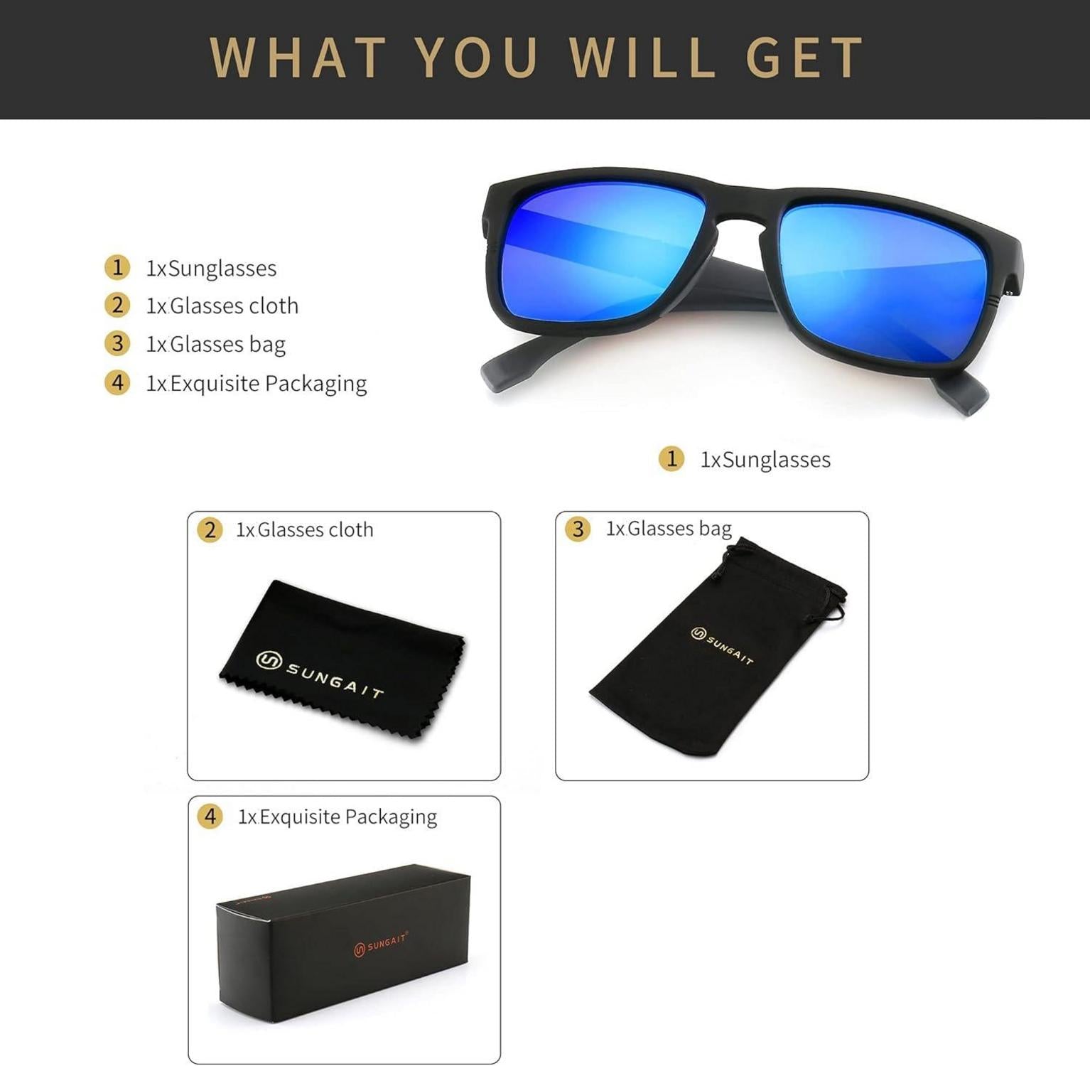 Polarisierte Unisex Sonnenbrille stilvoll mit Federscharnieren