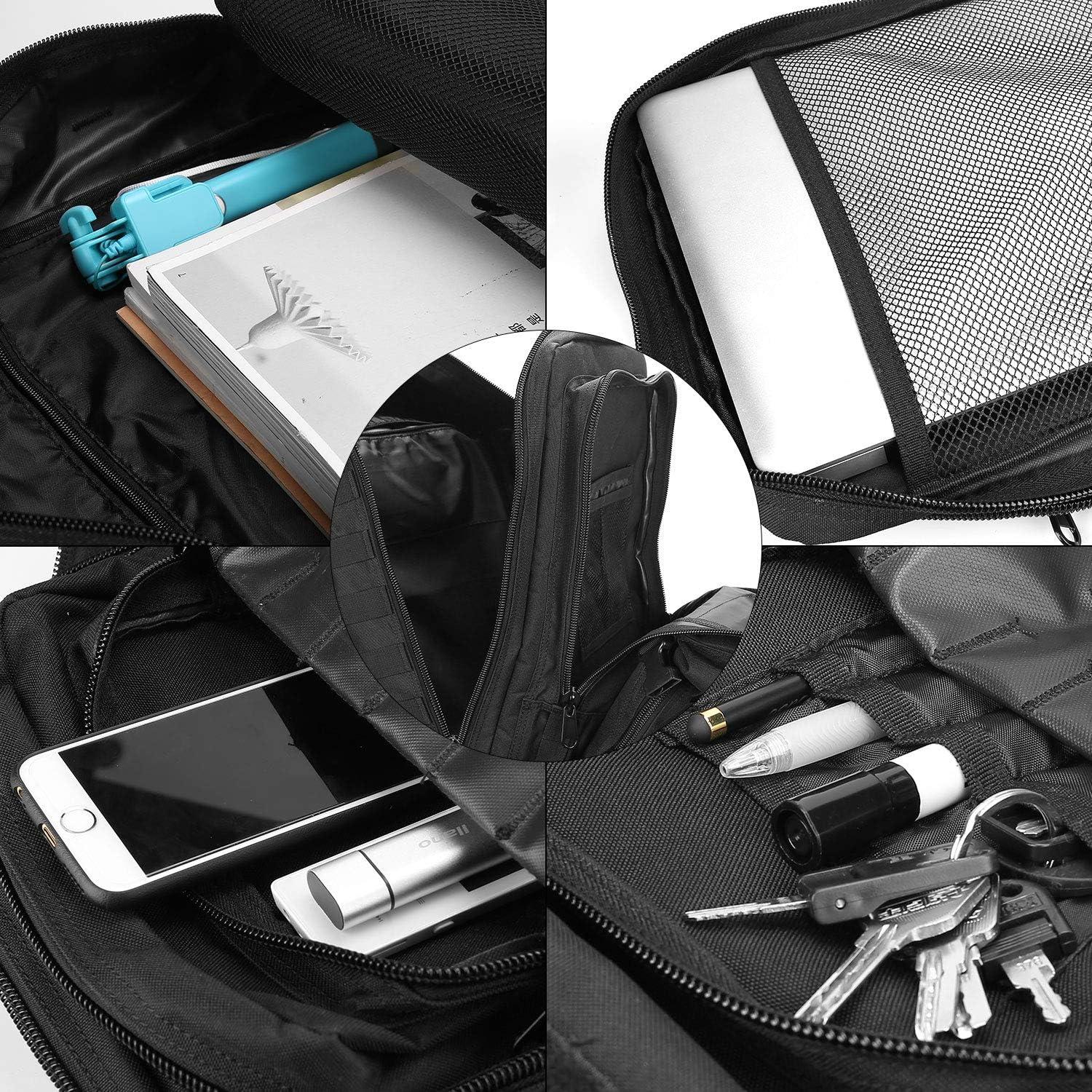 Taktischer Militär Rucksack 40L Große Kapazität Schwarz Outdoor