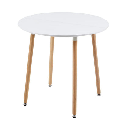 Runder Esstisch Skandinavisch Weiß 80cm Küchentisch MDF