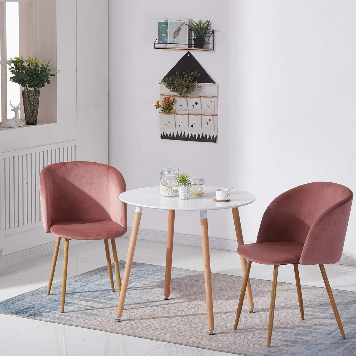 Runder Esstisch Skandinavisch Weiß 80cm Küchentisch MDF