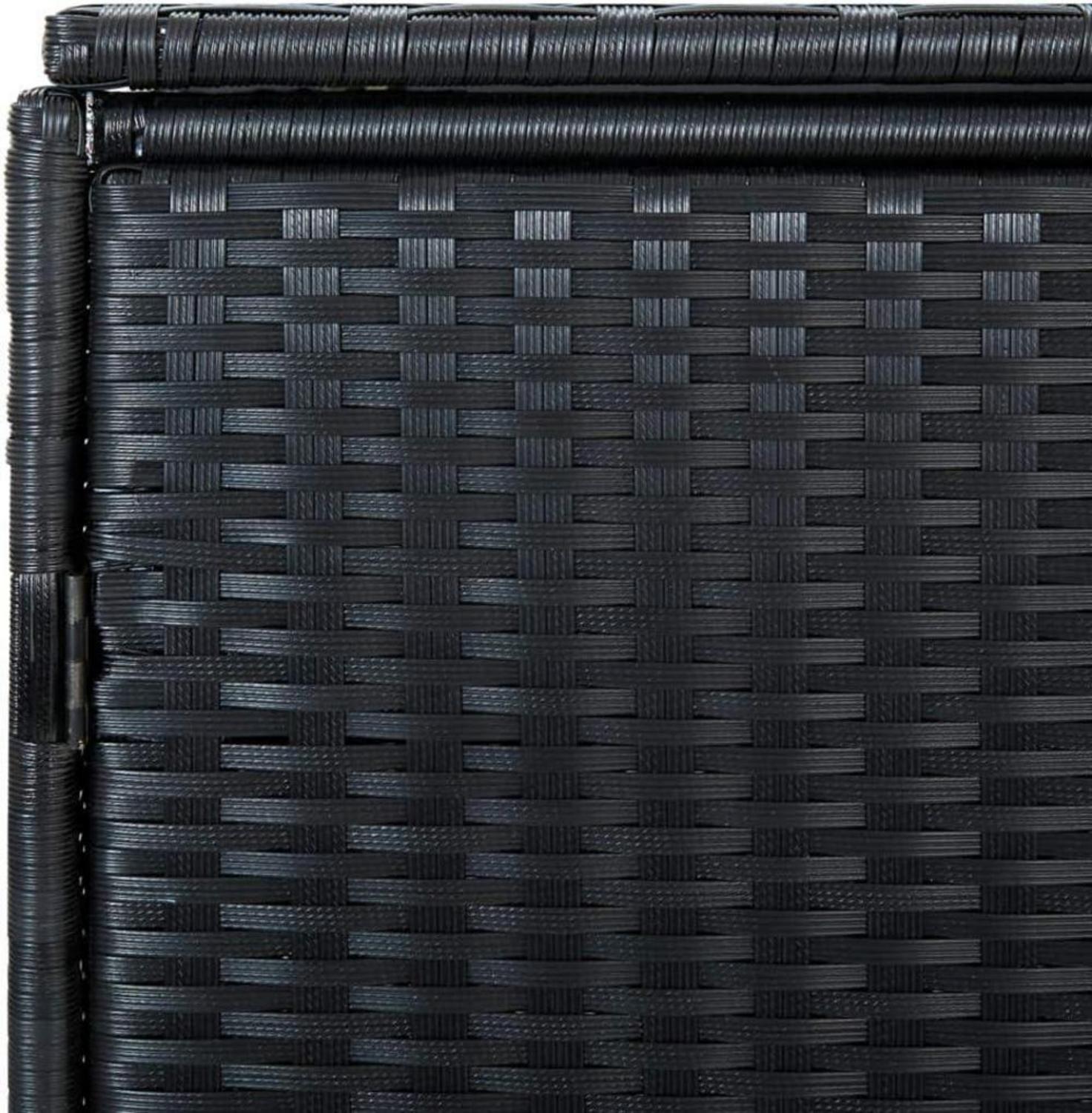 vidaXL Mülltonnenbox 2er Schwarz Rattan Gerätebox