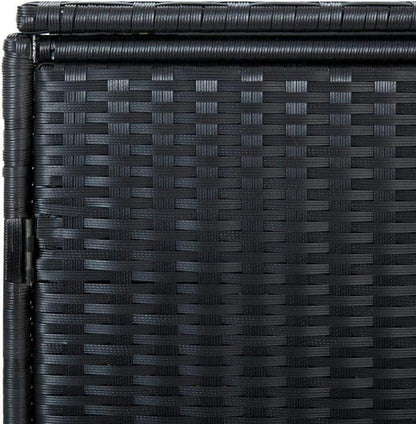 vidaXL Mülltonnenbox 2er Schwarz Rattan Gerätebox