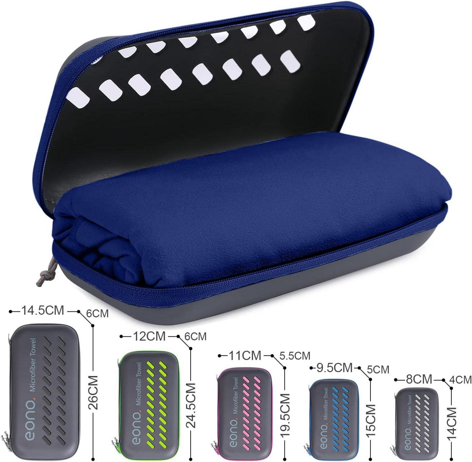 Mikrofaser Handtuch Ultra Leicht Schnelltrocknend 100cm x 50cm Royalblau M