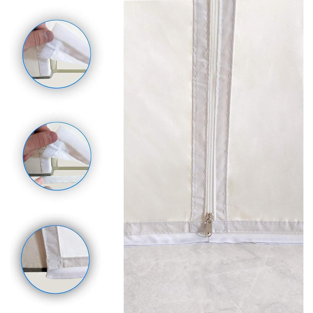 Türabdichtung Klimaanlage mit Reißverschluss 90x210cm