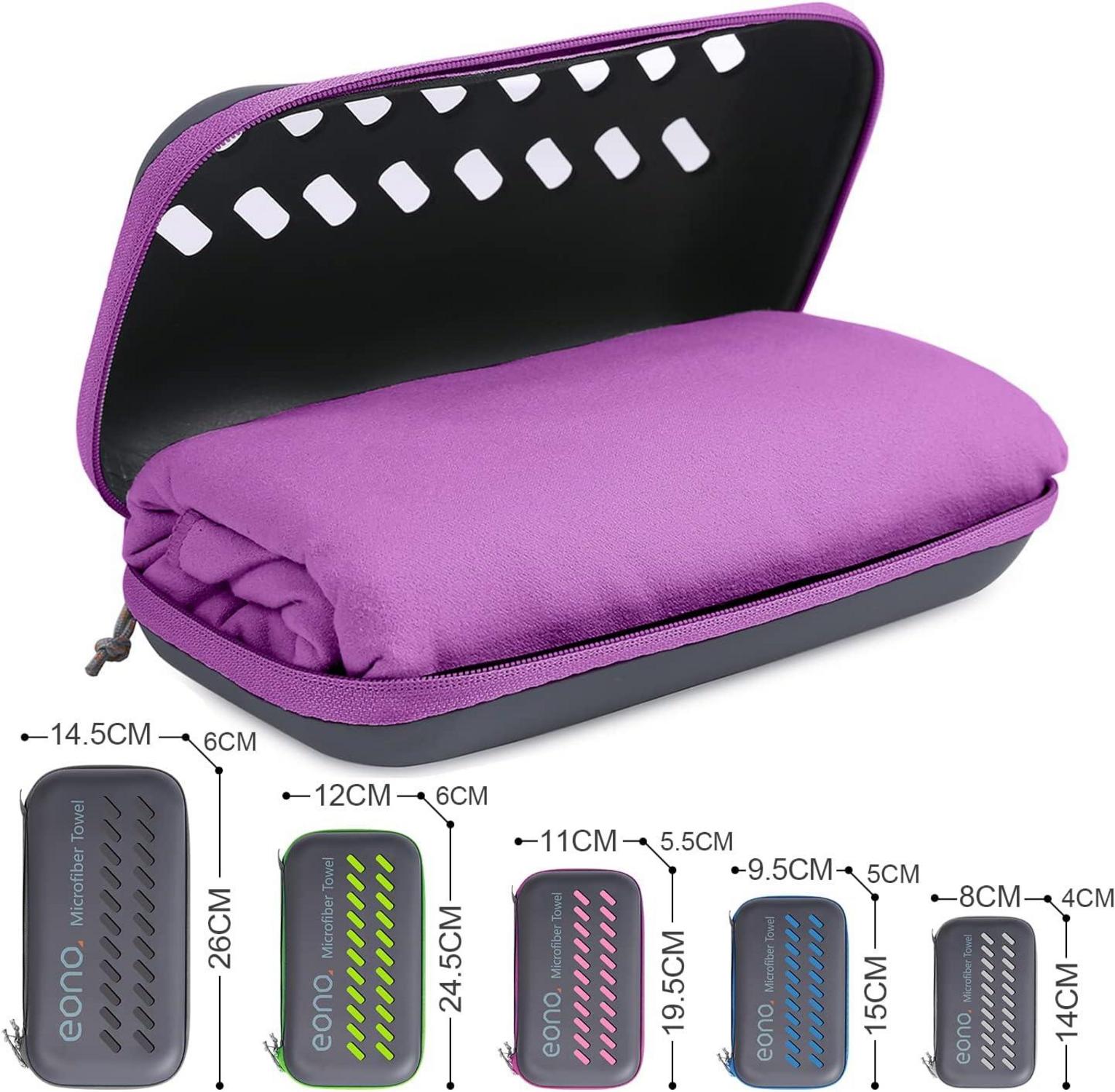 Mikrofaser Handtuch Ultra Leicht Schnelltrocknend XL 180cm x 90cm Violett