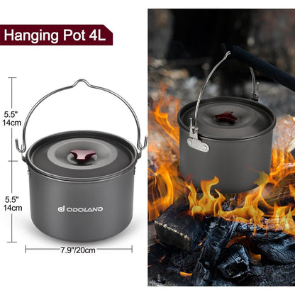 Camping Geschirr Set Edelstahl Outdoor Kochen Picknick 4