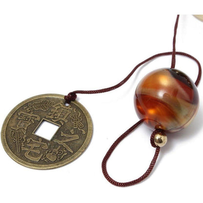 40cm Metall Windspiel Innen Außen Glück und Liebe Symbol