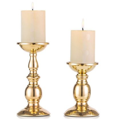 Kerzenständer Metall Gold Klein & Groß für Stumpenkerzen