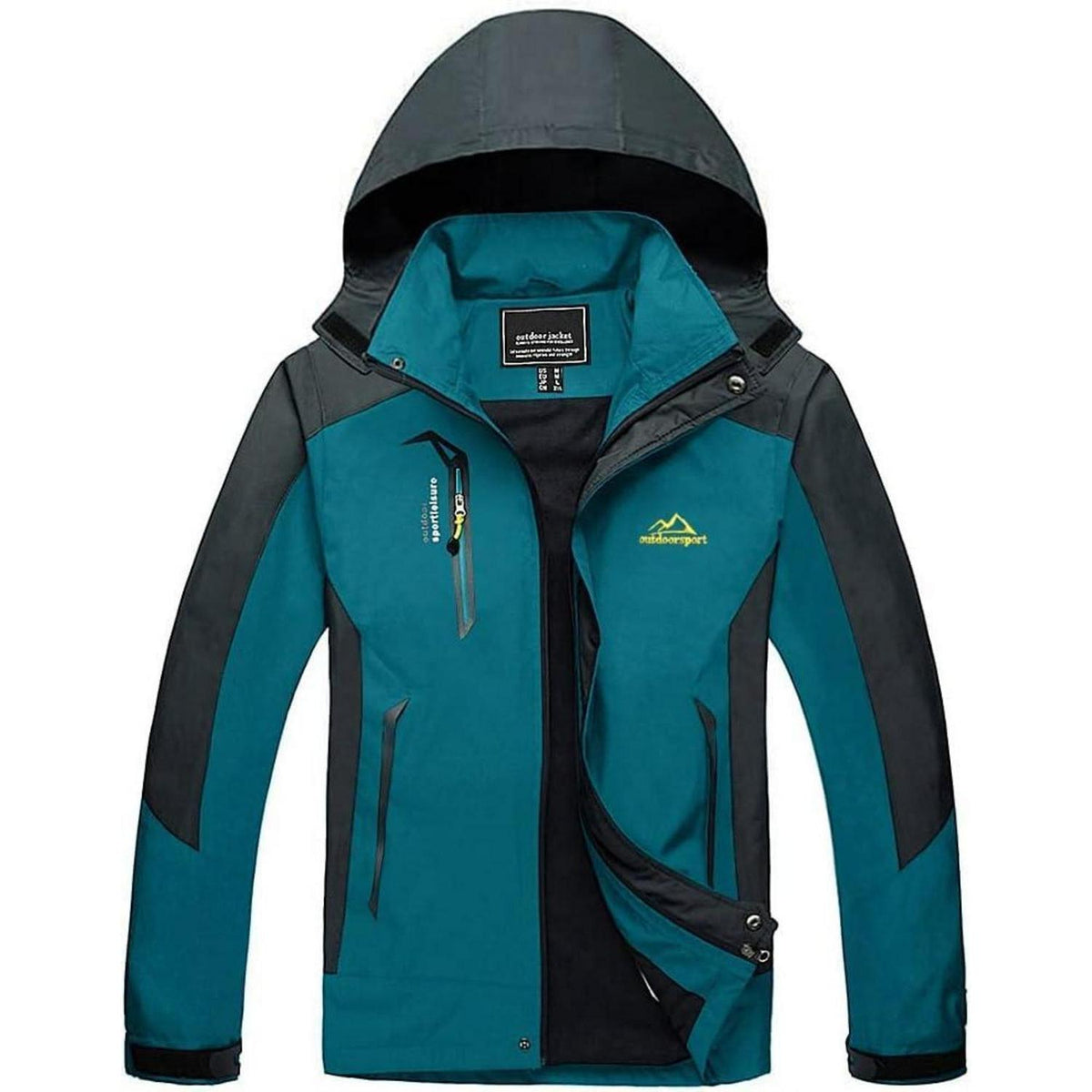 Herren Übergangsjacke wasserabweisend mit abnehmbarer Kapuze S See Blau