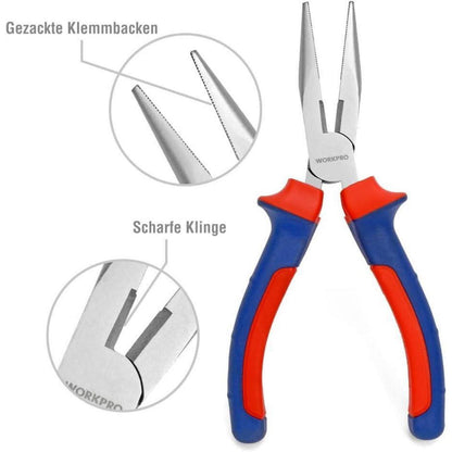 WORKPRO Zangen Set 4tlg. Kombizange Spitzzange
