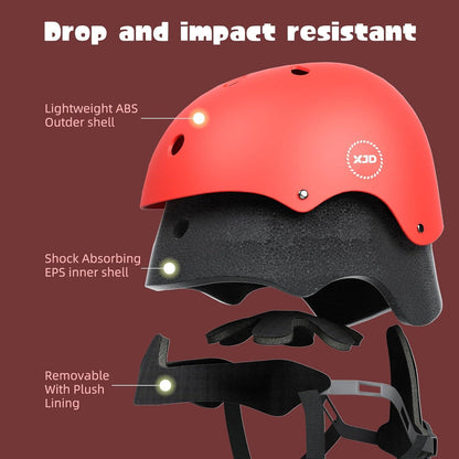 XJD Kinder Jugend Fahrradhelm Skateboard Multisport CE 3-13