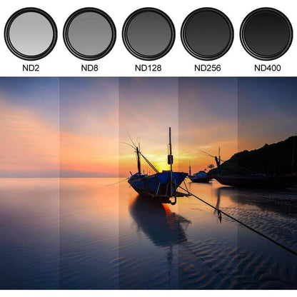 62mm ND Filter Slim Variabler Graufilter ND2-ND400 für DSLR