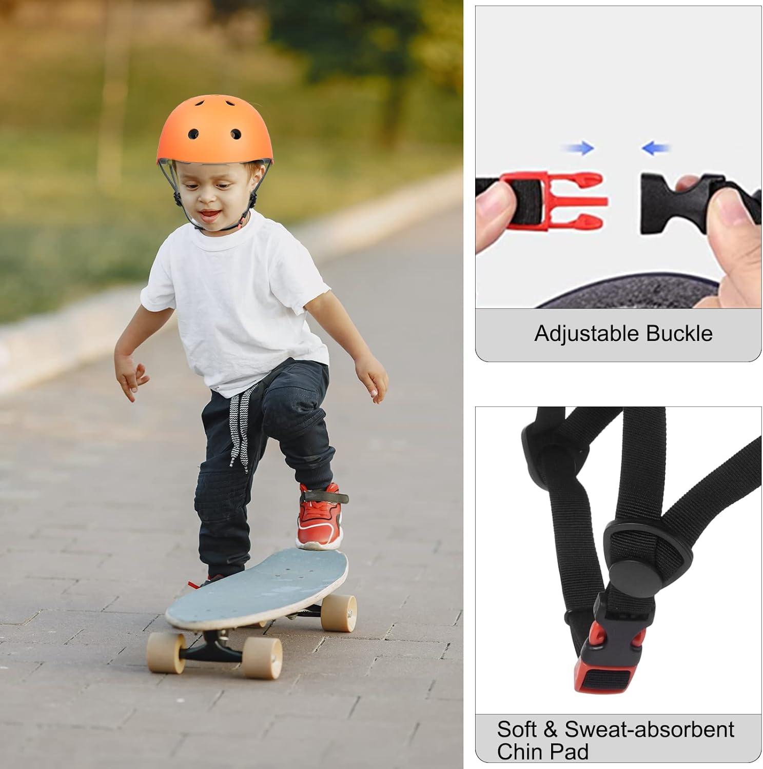 Kinder Jugend Fahrradhelm Multisport Klettern Skateboard 3-13 Jahre Orange M 55-57 cm