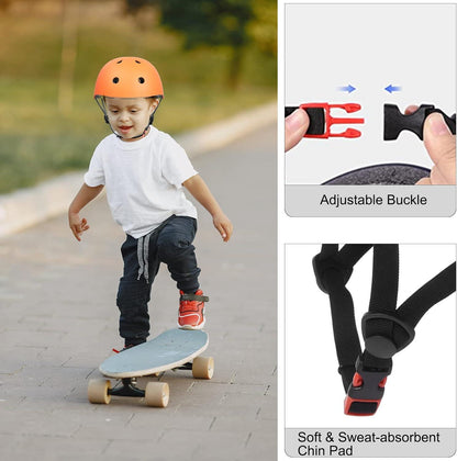 Kinder Jugend Fahrradhelm Multisport Klettern Skateboard 3-13 Jahre Orange M 55-57 cm