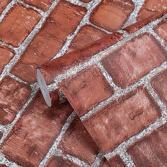 Selbstklebende Tapete Rot Backsteinoptik 44x500cm Wandaufkleber
