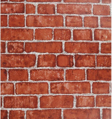 Selbstklebende Ziegelstein Tapete Rot 44x500cm für Küche und