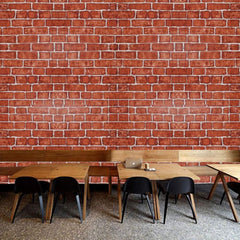 Selbstklebende Tapete Rot Backsteineffekt Küche Wohnzimmer 44x500cm