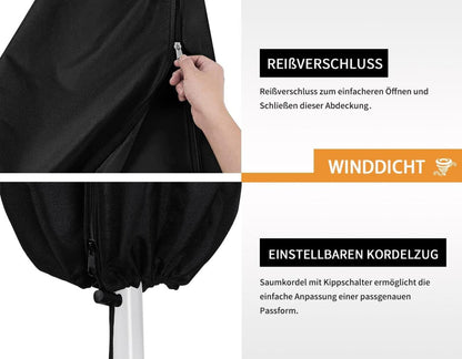 Sonnenschirm Schutzhülle bis 350cm Ø Wasserdicht Gartenschirm