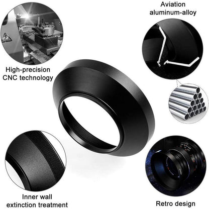 72mm Universal Metall Gegenlichtblende mit Objektivdeckel
