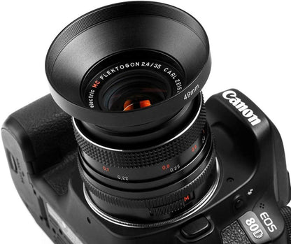 55mm Universal Metall Sonnenblende Streulichtblende für Kamera + Putztuch