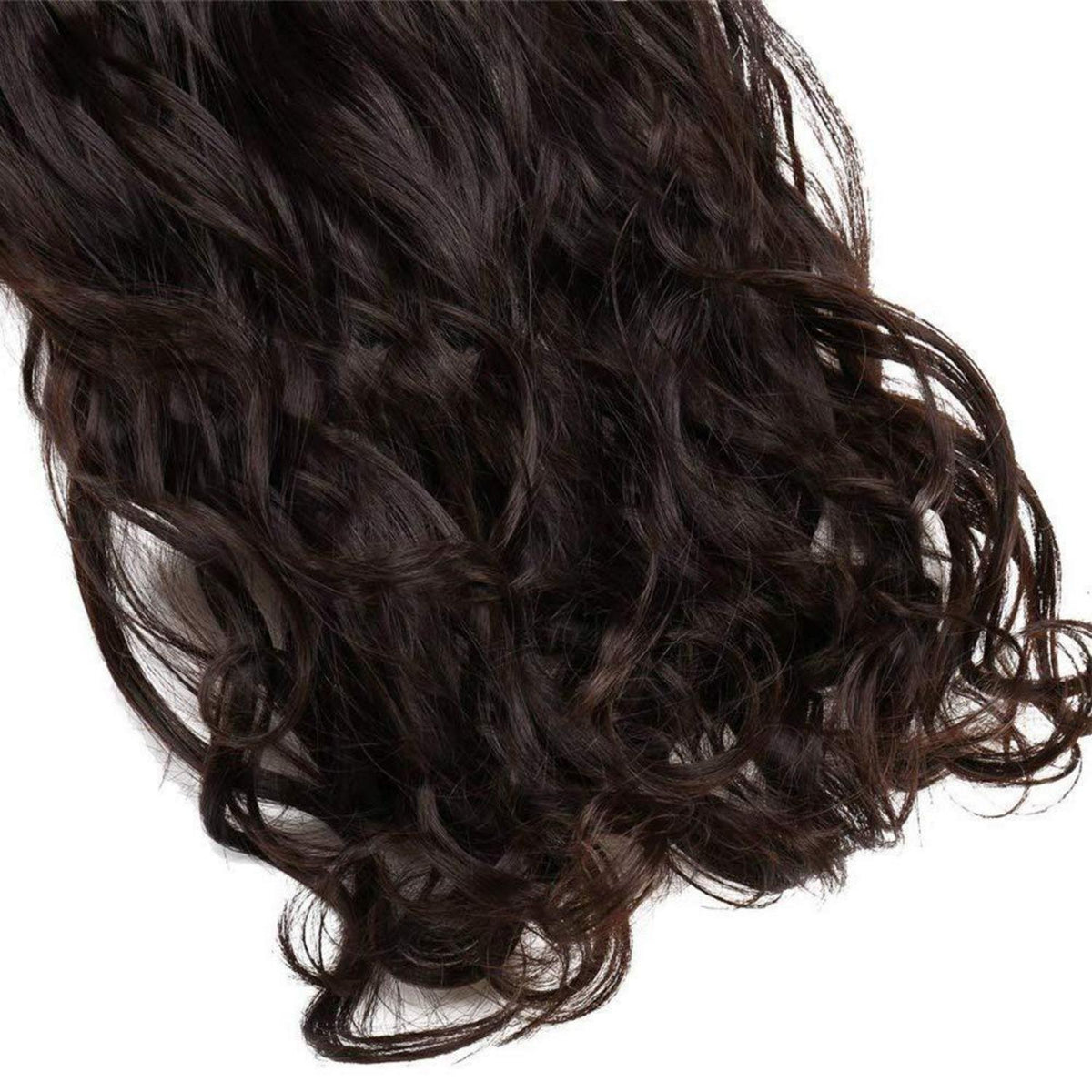 Gewellte Haarverlängerung Mittelbraun 60cm – Clip-in Haarteil