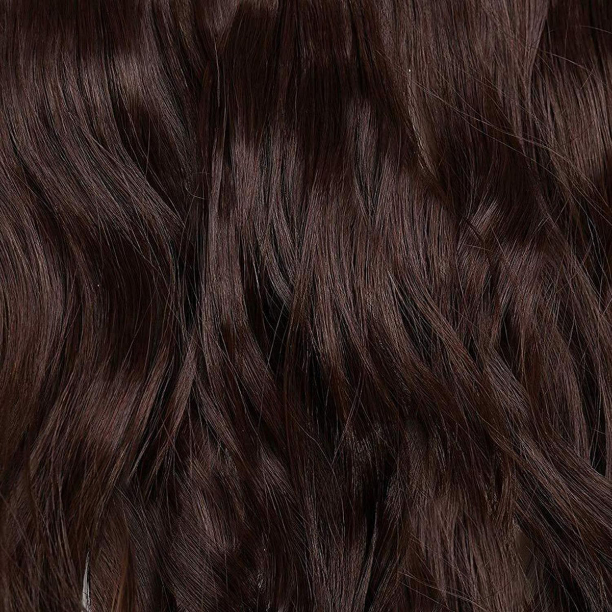 Gewellte Haarverlängerung Mittelbraun 60cm – Clip-in Haarteil