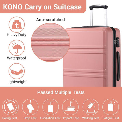 XL Reisekoffer Rosegold mit TSA Schloss, 75cm
