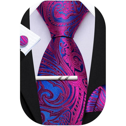 Seide Krawattenset Schwarz Rot geschenke für männer