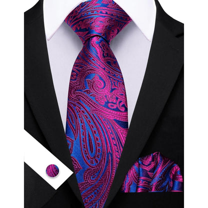 Seide Krawattenset Schwarz Rot geschenke für männer