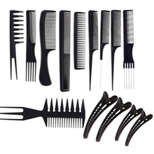 Profi Hair Styling Kamm Set + Haarklammern Schwarz