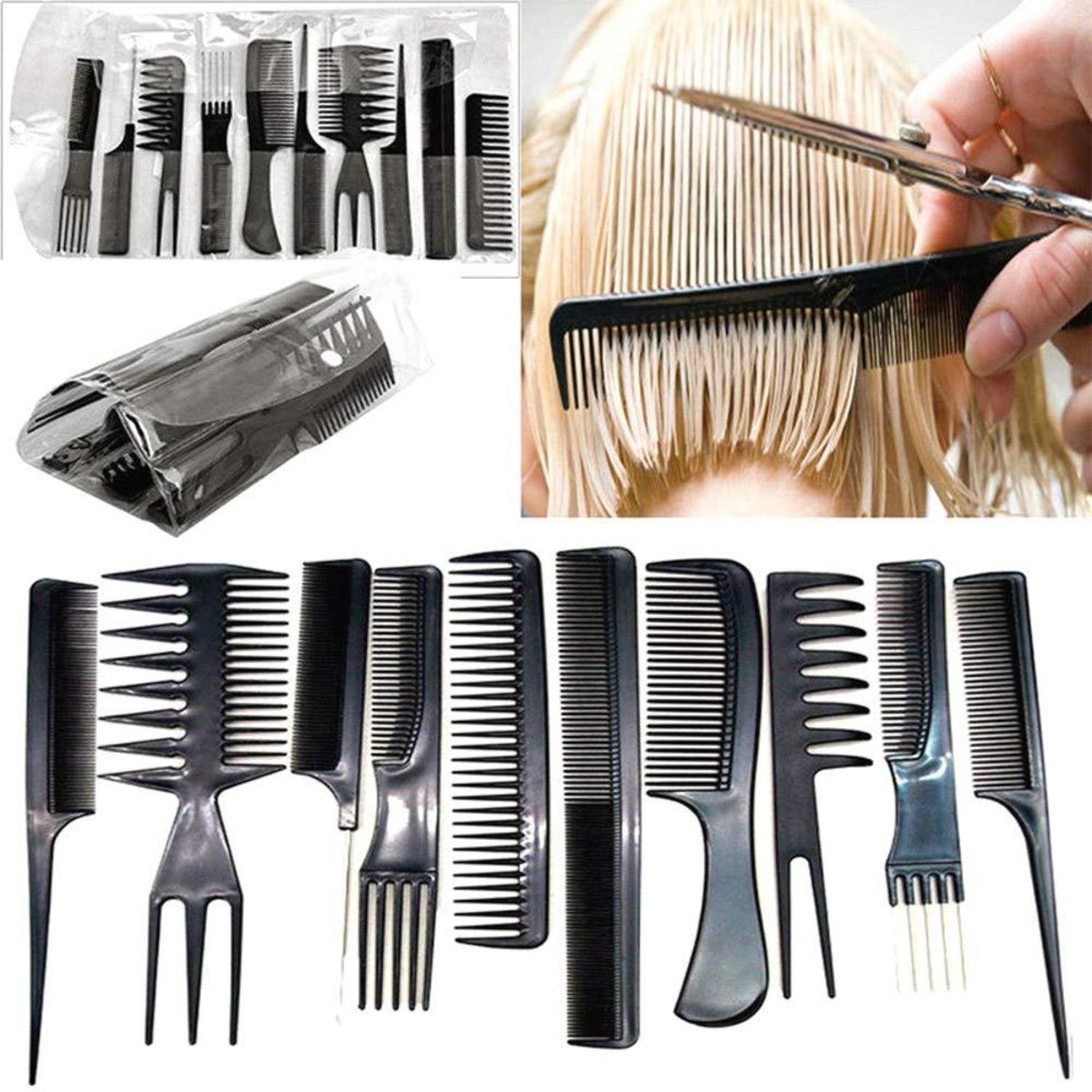 Profi Hair Styling Kamm Set + Haarklammern Schwarz