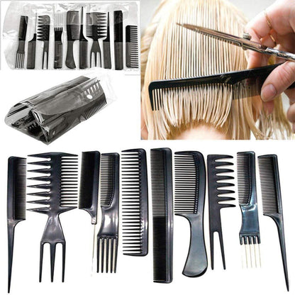 Profi Hair Styling Kamm Set + Haarklammern Schwarz