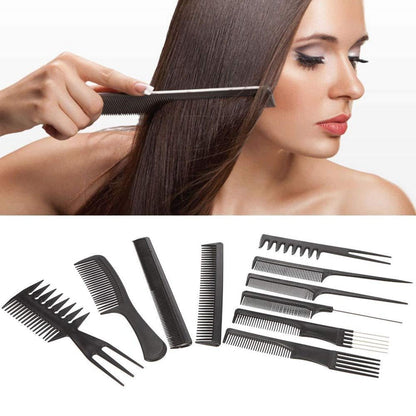 Profi Hair Styling Kamm Set friseur Kämme Haarklammern Schwarz