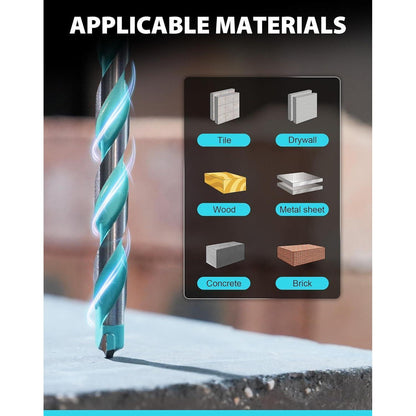 EZARC 5tlg Bohrer Set Hartmetall Sechskantbohrer