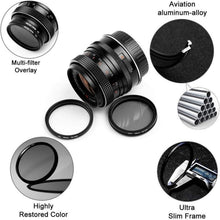 58mm UV CPL Filter Set mit Objektivdeckel und Tasche