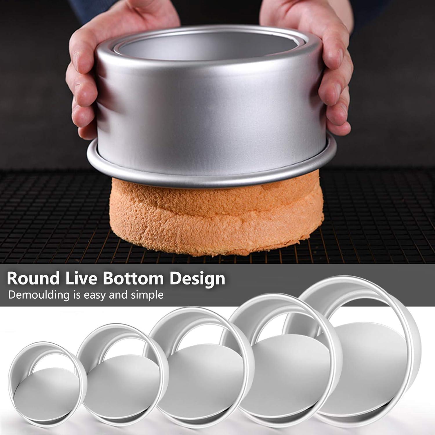 Runde Kuchenform Set Eloxiertes Aluminium Antihaft 5 Größen