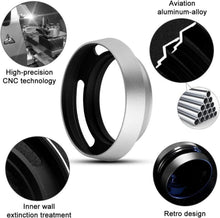 49mm Metall Gegenlichtblende mit Objektivdeckel und